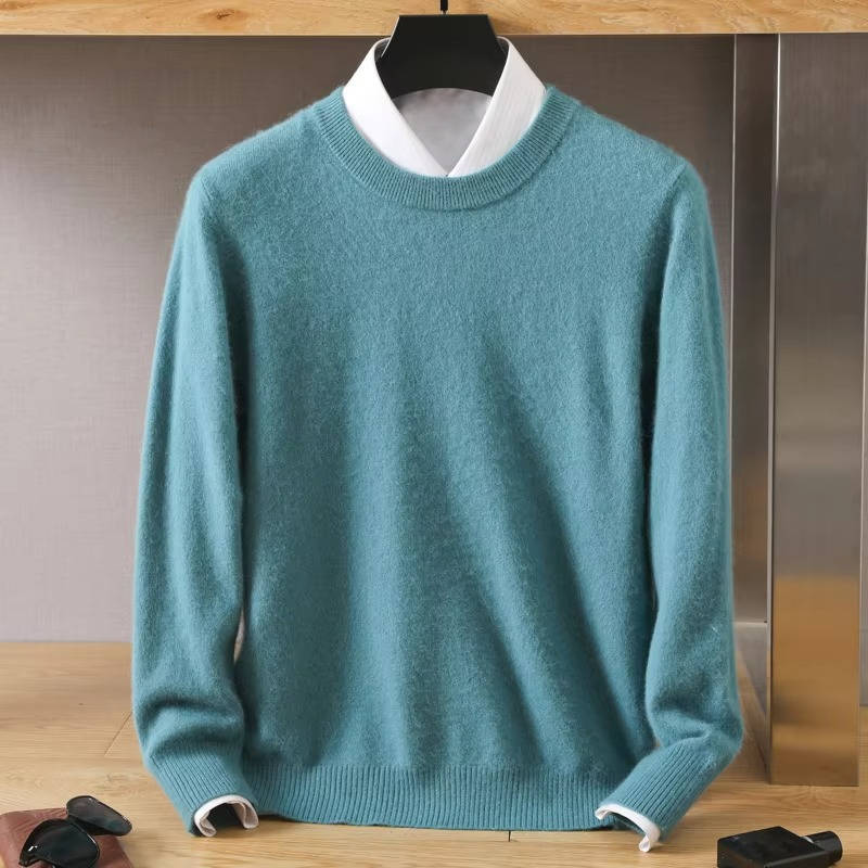 Maglione in Cashmere da Uomo Girocollo Manica Lunga — foto 3