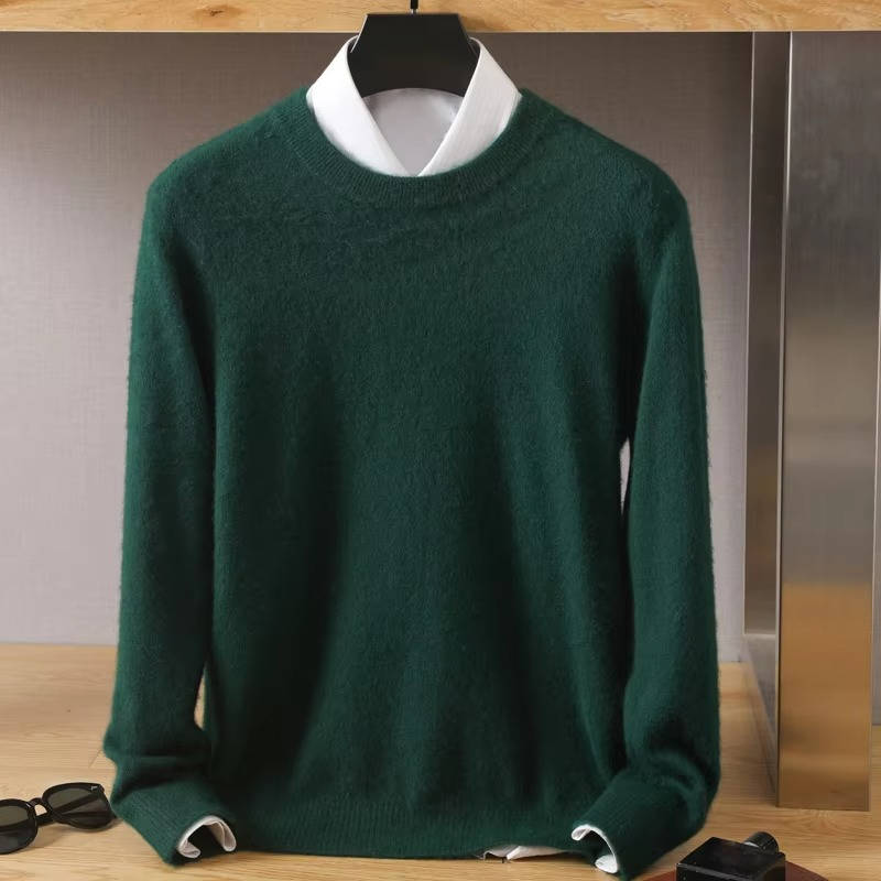 Maglione in Cashmere da Uomo Girocollo Manica Lunga — foto 6