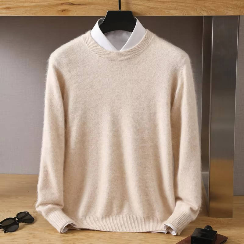 Maglione in Cashmere da Uomo Girocollo Manica Lunga — foto 7
