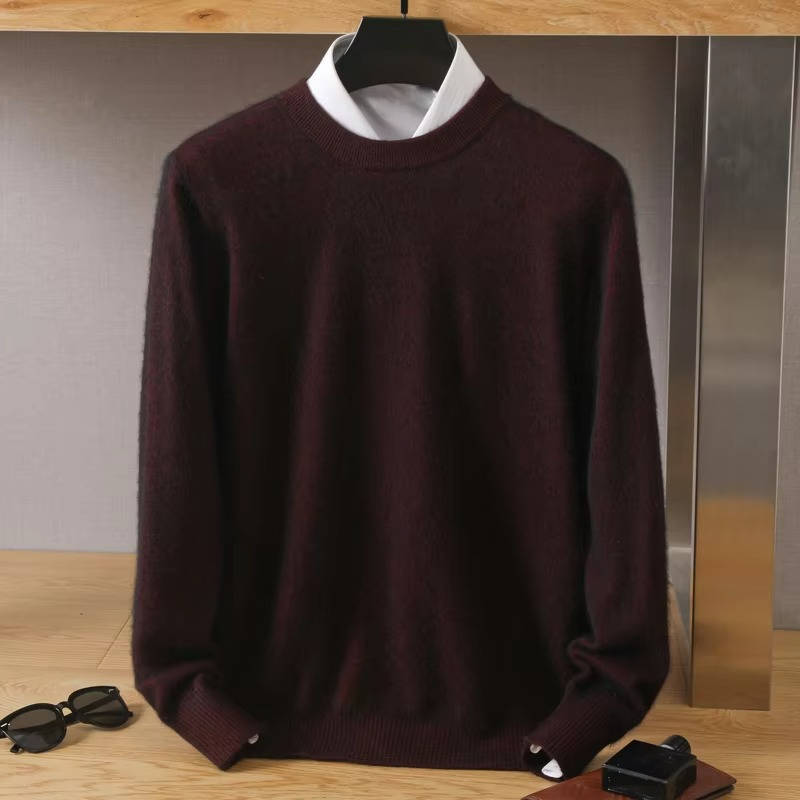 Maglione in Cashmere da Uomo Girocollo Manica Lunga — foto 9