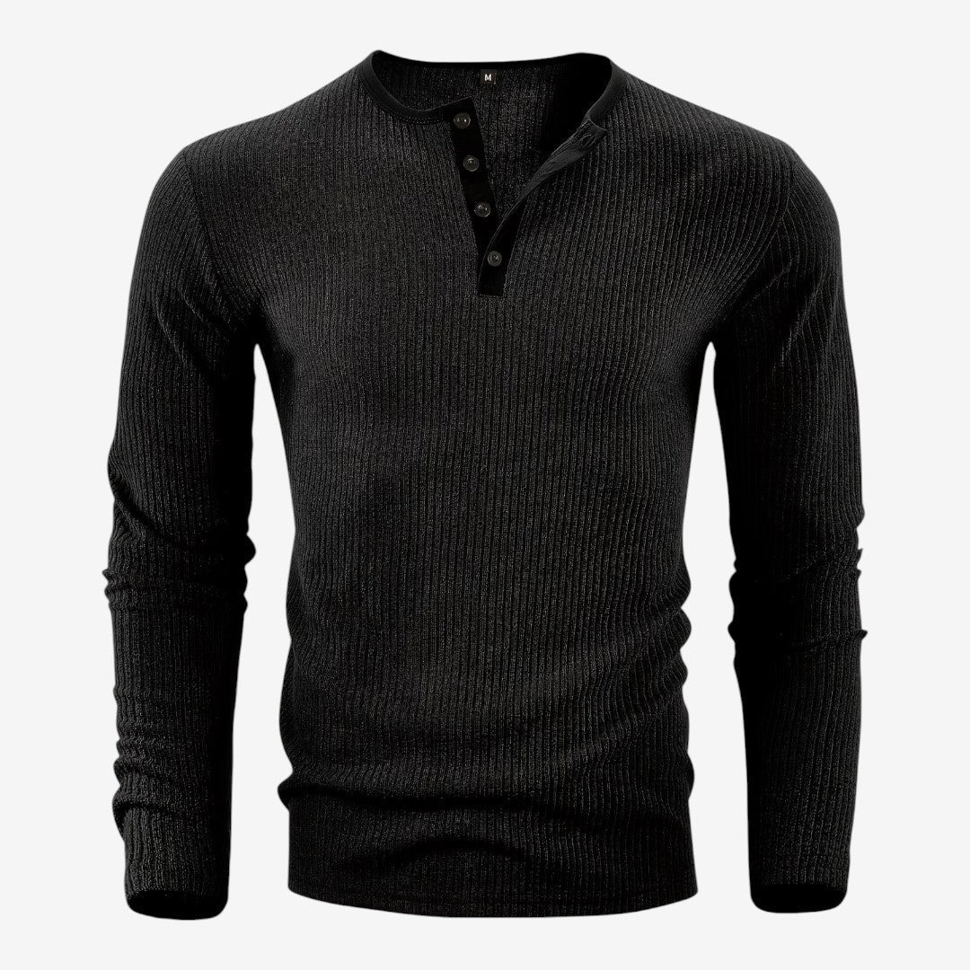 Maglione a Coste da Uomo con Collo Serafino — foto 10