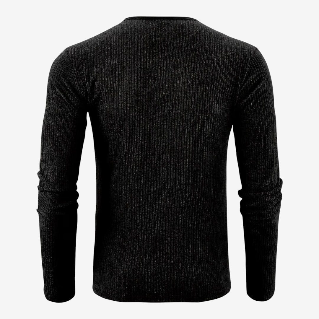 Maglione a Coste da Uomo con Collo Serafino — foto 11