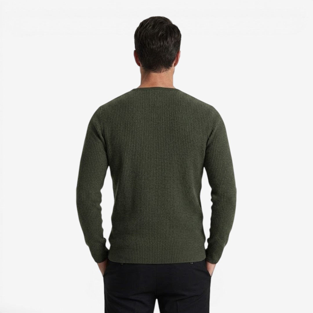 Maglione a Coste da Uomo con Collo Serafino — foto 12