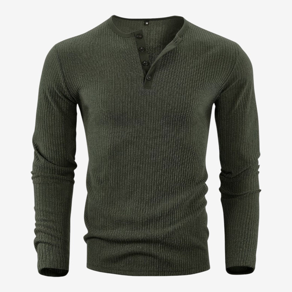 Maglione a Coste da Uomo con Collo Serafino — foto 13