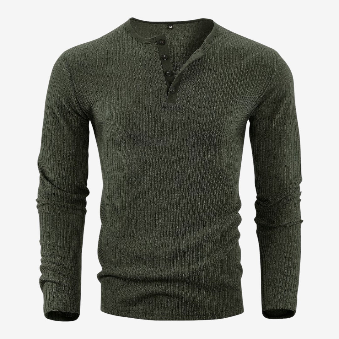 Maglione a Coste da Uomo con Collo Serafino — foto 13