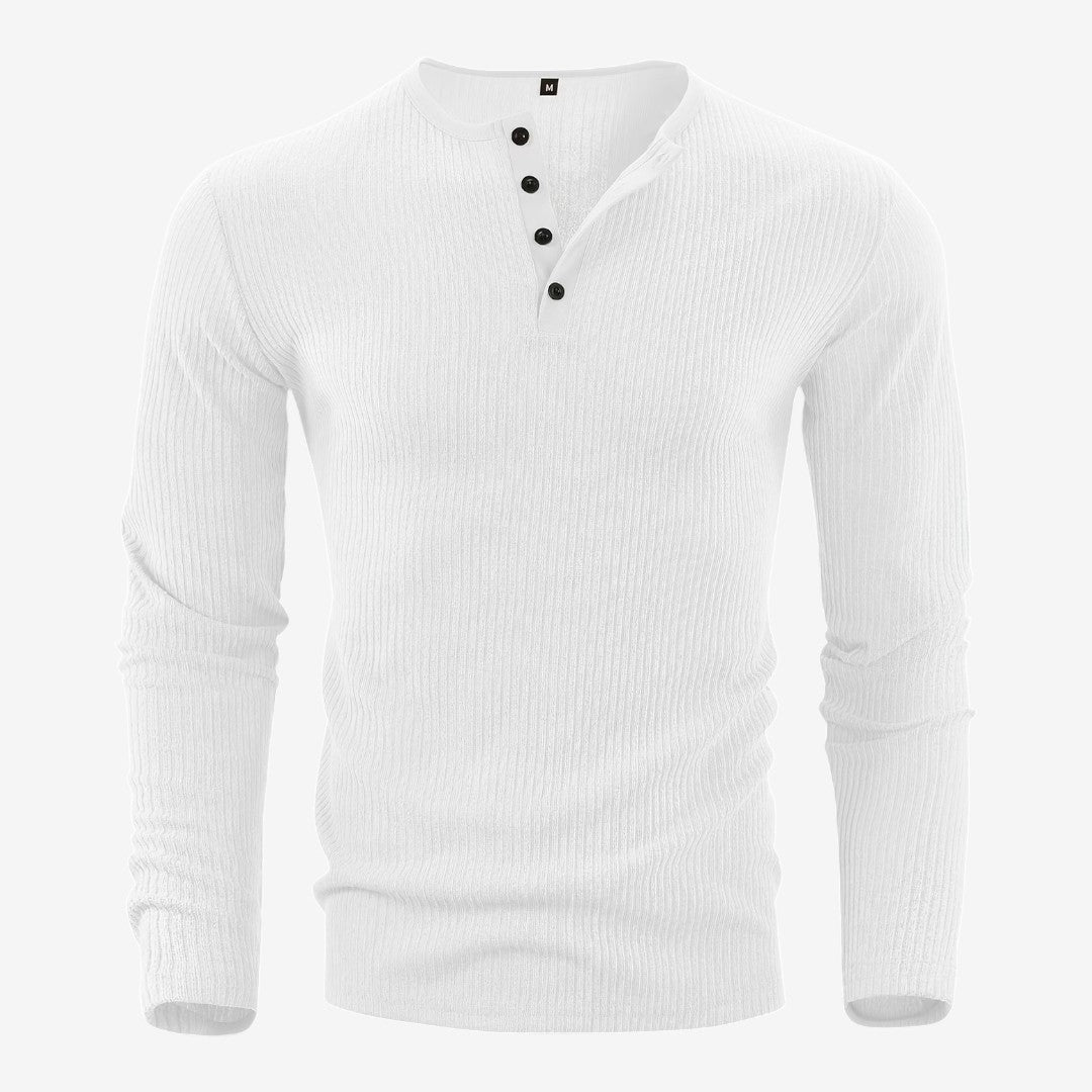 Maglione a Coste da Uomo con Collo Serafino — foto 16