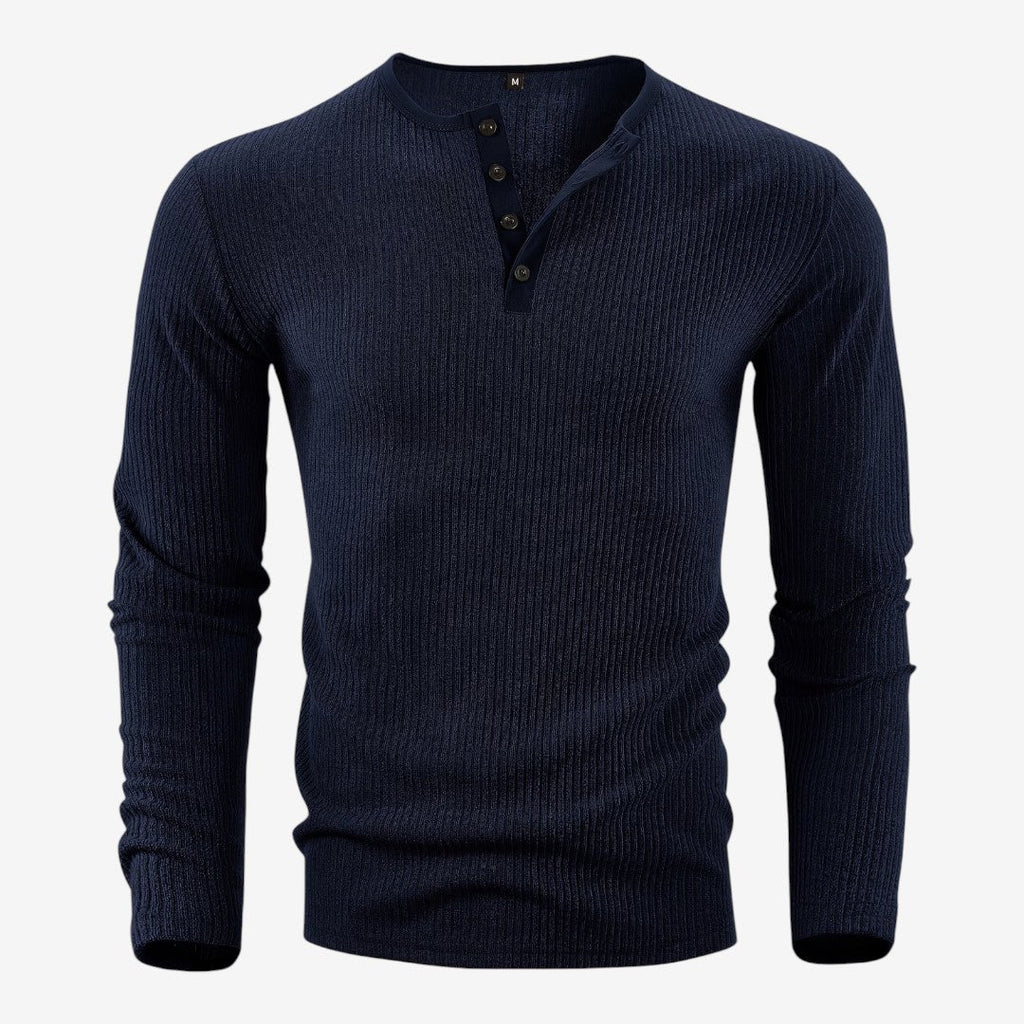 Maglione a Coste da Uomo con Collo Serafino — foto 6