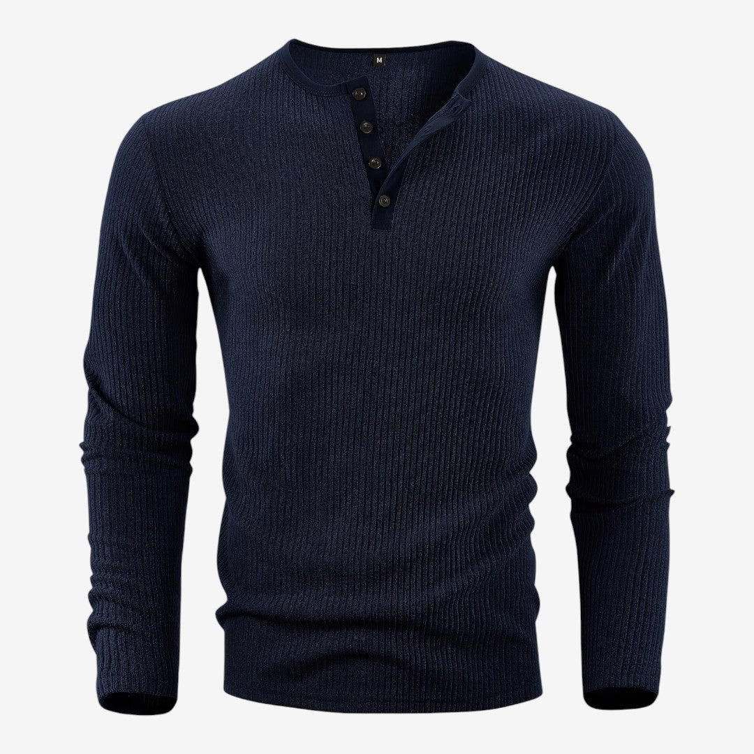 Maglione a Coste da Uomo con Collo Serafino — foto 6
