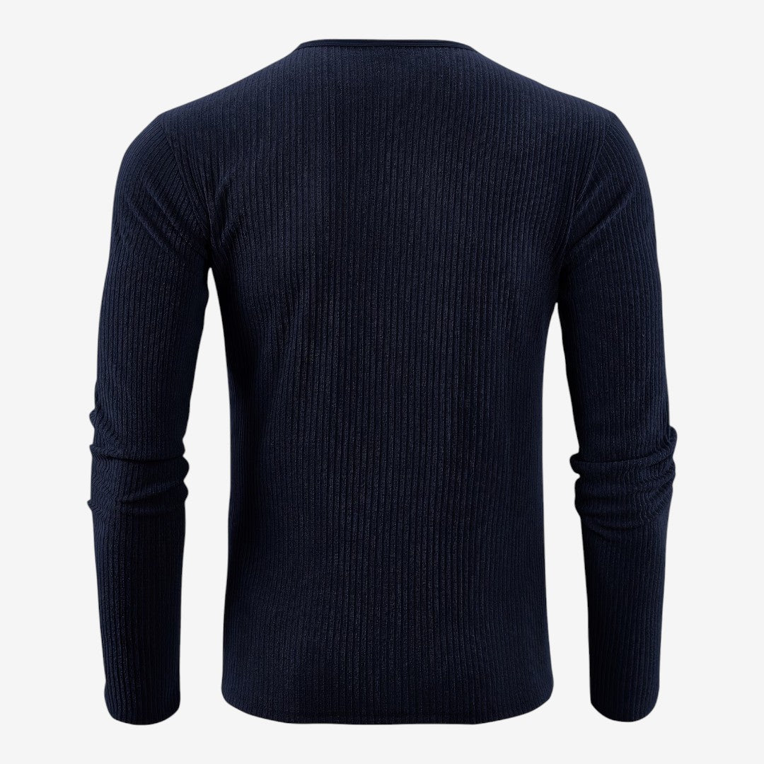 Maglione a Coste da Uomo con Collo Serafino — foto 7