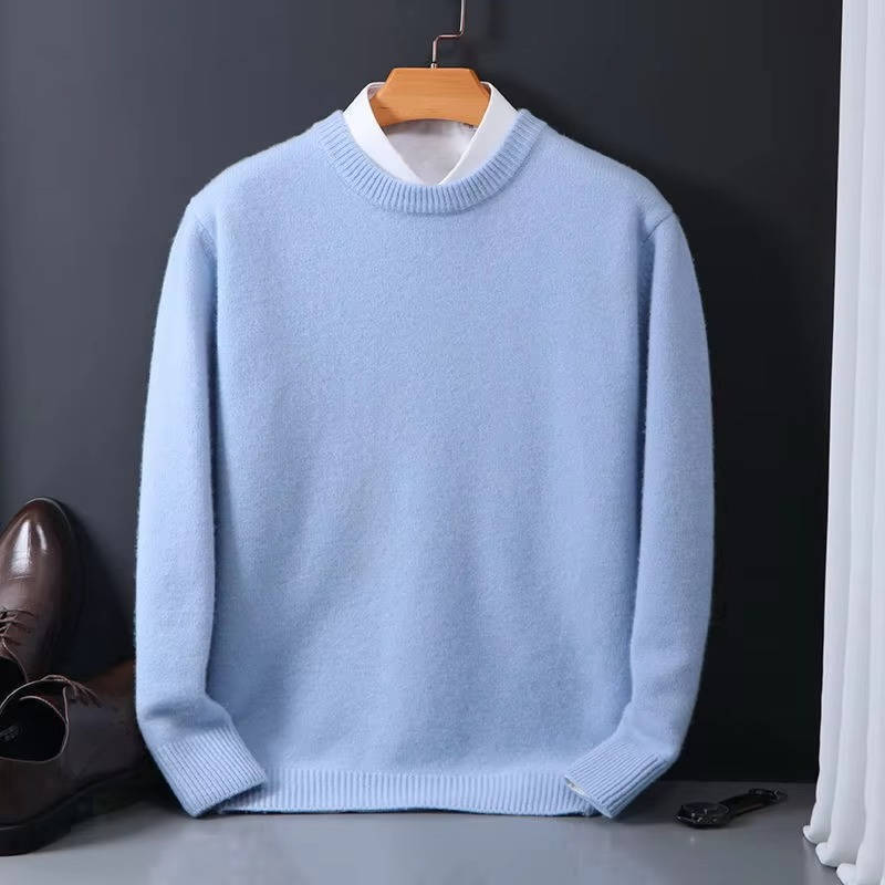 Maglione Girocollo da Uomo con Collo Alto a Vista