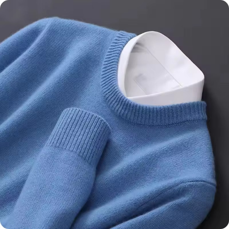 Maglione Girocollo da Uomo in Misto Cashmere — foto 11