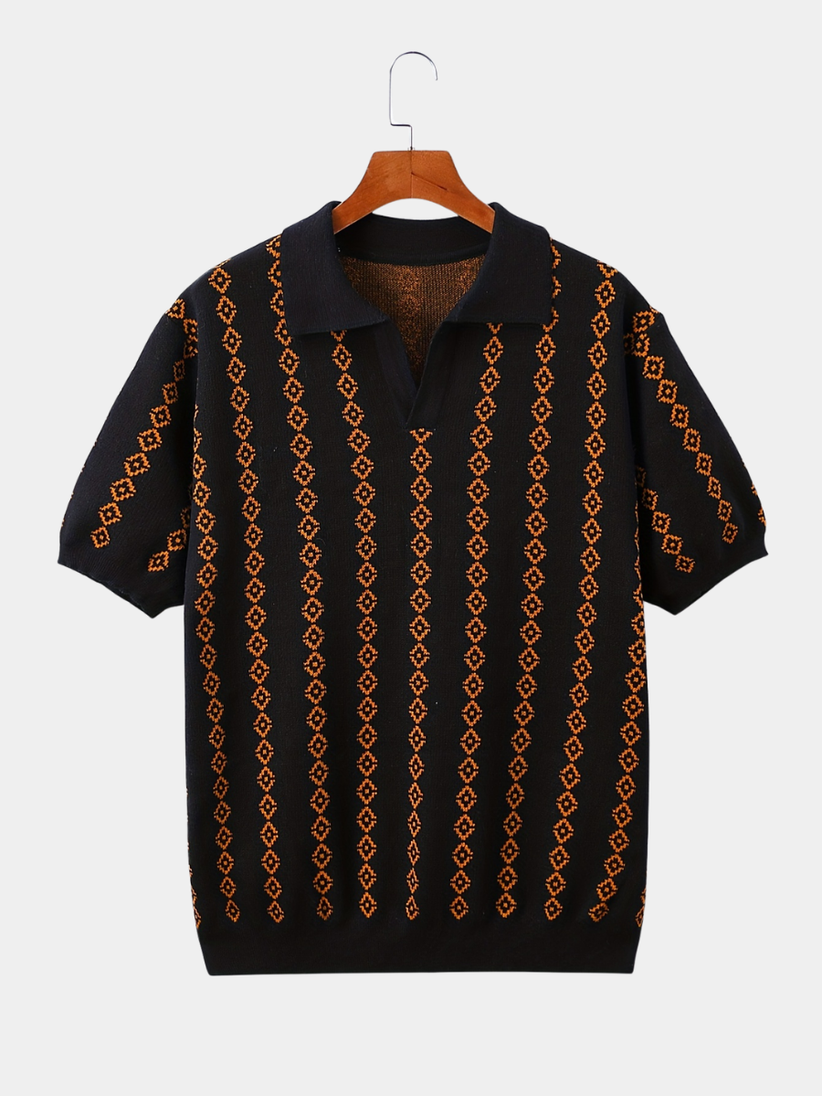 Maglione Lungo da Uomo con Bordi a Coste