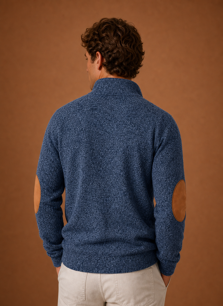 Maglione Mezza Zip da Uomo con Collo Alto — foto 10