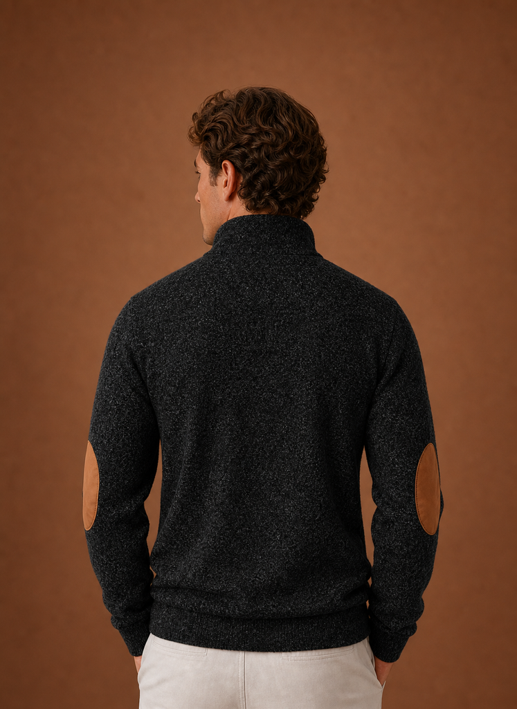 Maglione Mezza Zip da Uomo con Collo Alto — foto 11