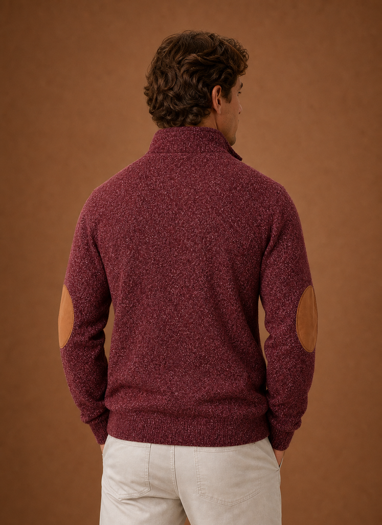 Maglione Mezza Zip da Uomo con Collo Alto — foto 16