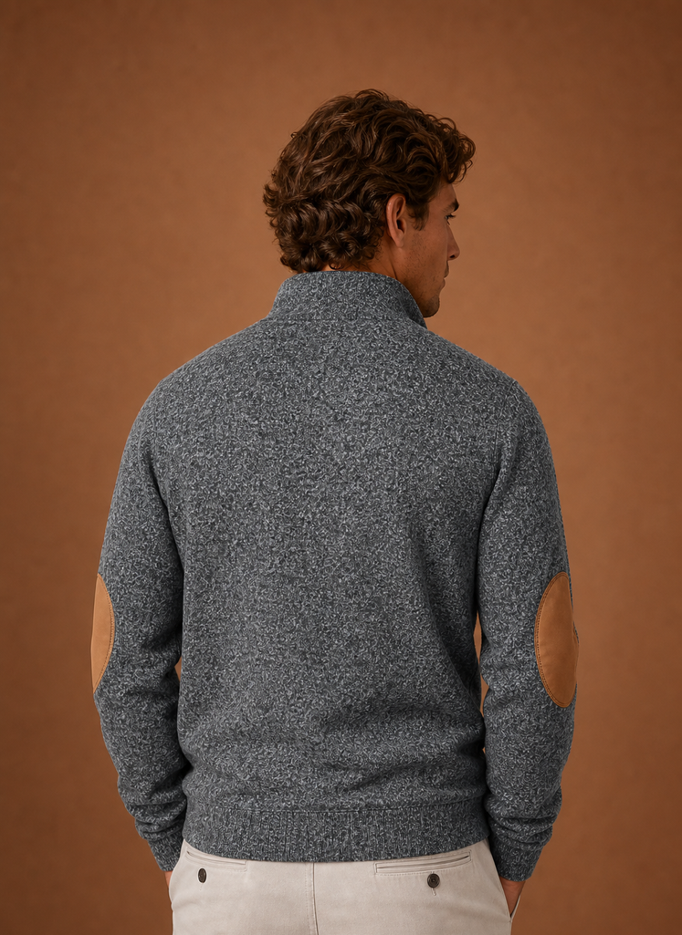 Maglione Mezza Zip da Uomo con Collo Alto — foto 5