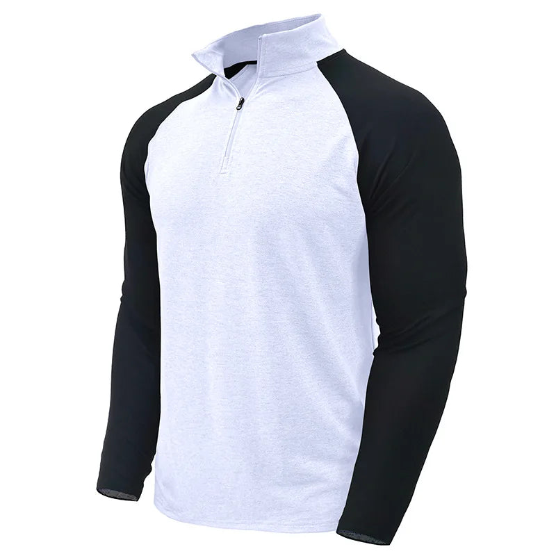 Maglione con Mezza Zip da Uomo Color Block — foto 10