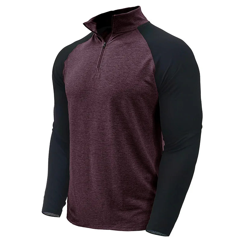 Maglione con Mezza Zip da Uomo Color Block — foto 11