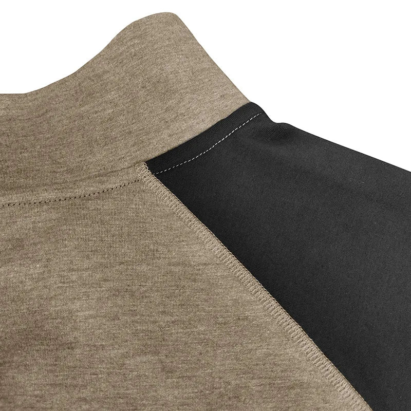 Maglione con Mezza Zip da Uomo Color Block — foto 6
