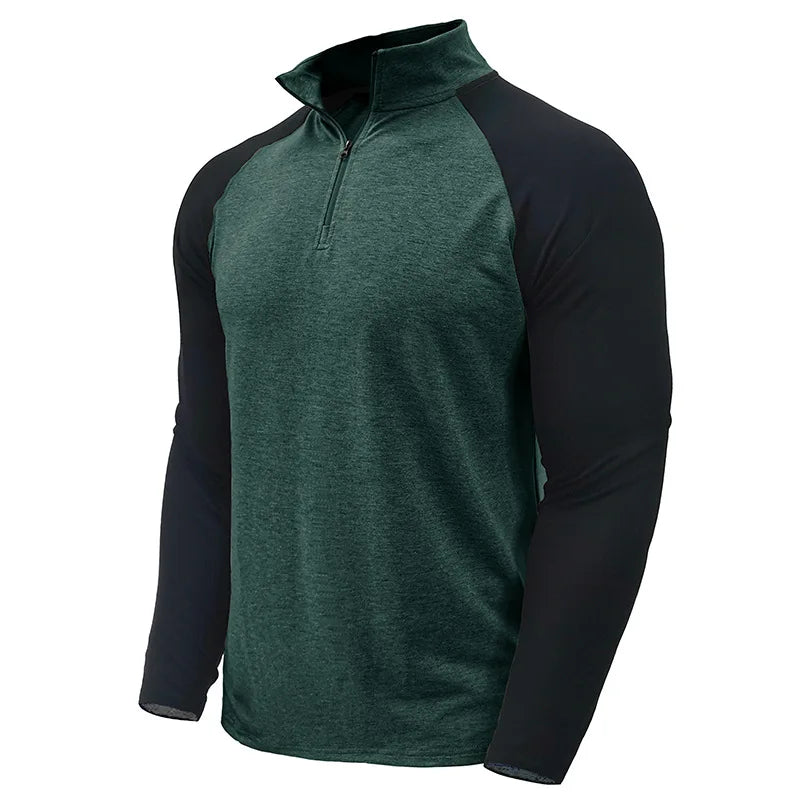 Maglione con Mezza Zip da Uomo Color Block — foto 7