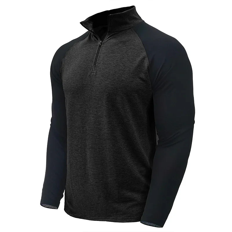 Maglione con Mezza Zip da Uomo Color Block — foto 8