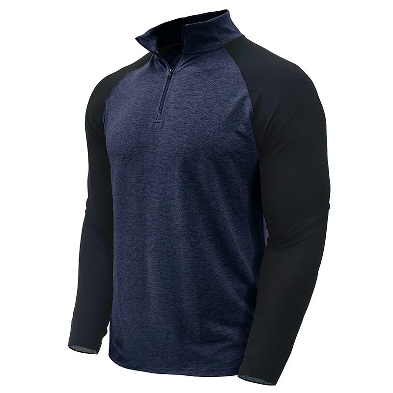 Maglione con Mezza Zip da Uomo Color Block — foto 9