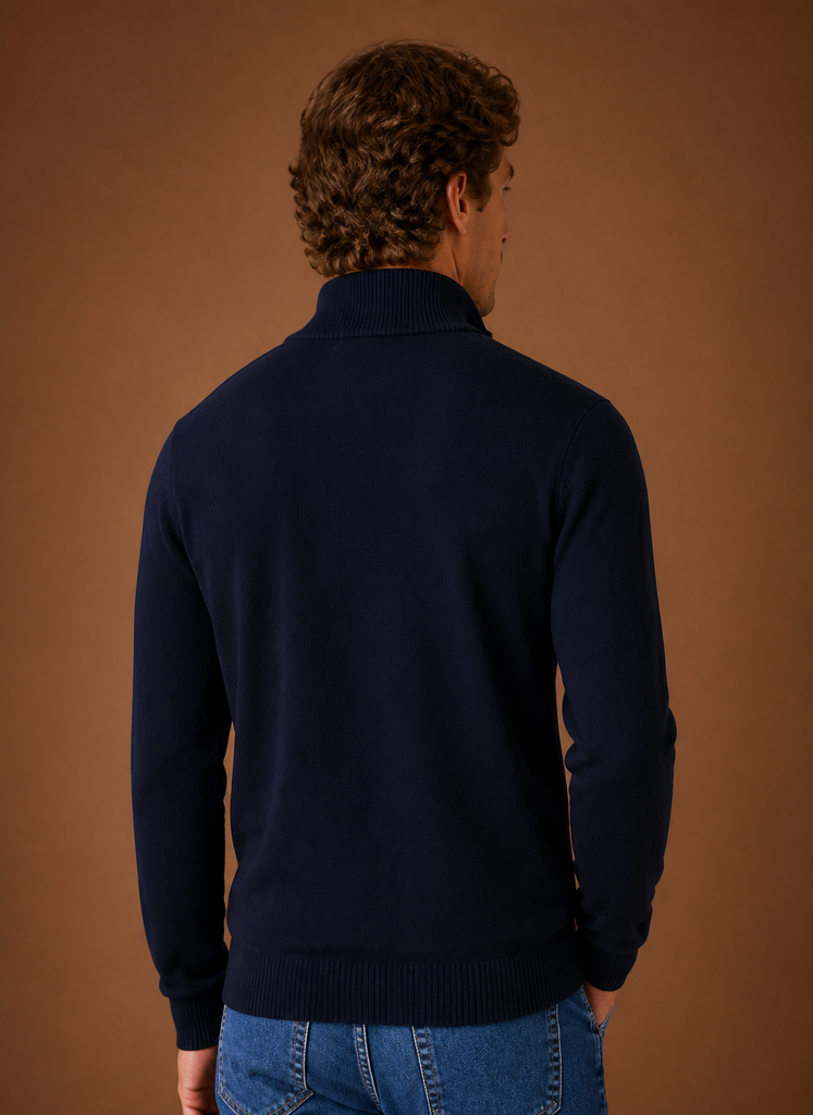 Maglione Mezza Zip da Uomo in Maglia Fine — foto 15