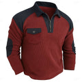Maglione Mezza Zip da Uomo con Toppe ai Gomiti