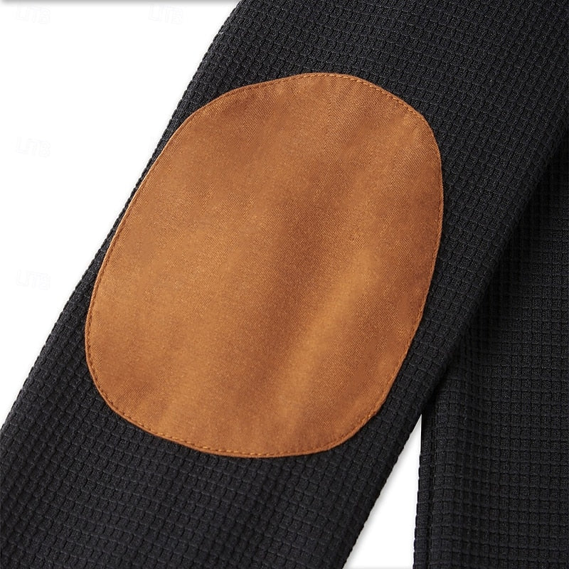 Maglione Mezza Zip da Uomo con Toppe ai Gomiti — foto 14