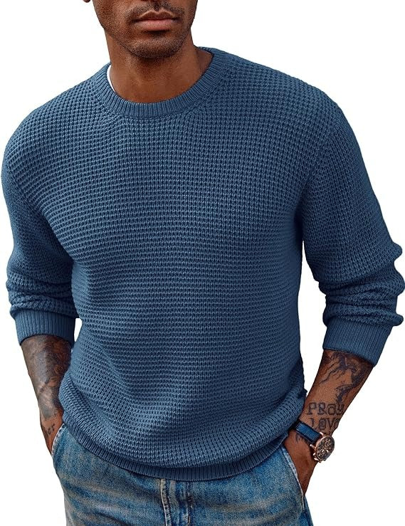 Maglione a Nido d'Ape da Uomo Girocollo — foto 11