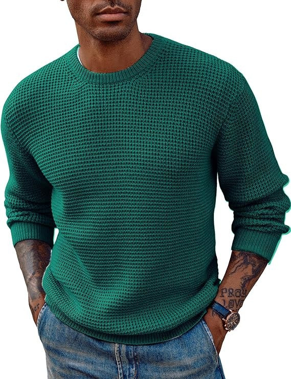 Maglione a Nido d'Ape da Uomo Girocollo — foto 12