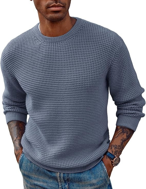 Maglione a Nido d'Ape da Uomo Girocollo — foto 13