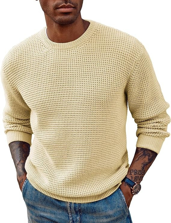 Maglione a Nido d'Ape da Uomo Girocollo — foto 16