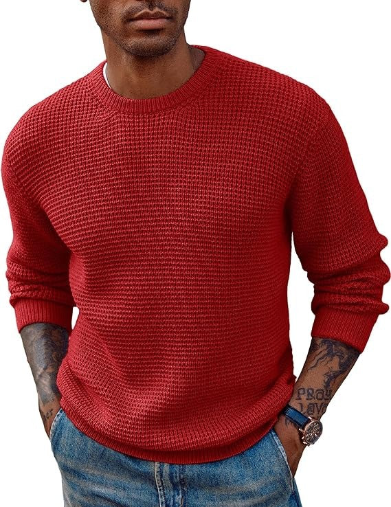 Maglione a Nido d'Ape da Uomo Girocollo — foto 19