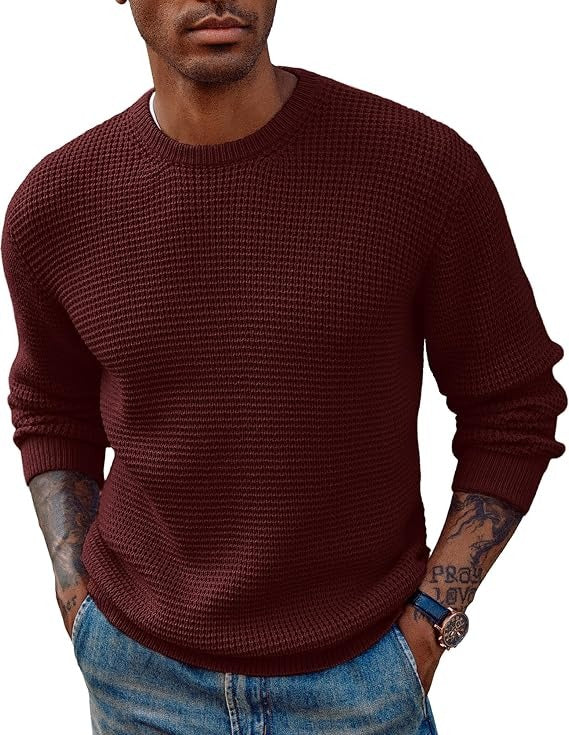 Maglione a Nido d'Ape da Uomo Girocollo — foto 20