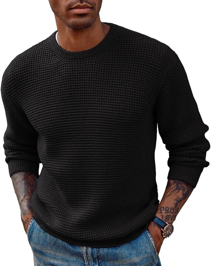 Maglione a Nido d'Ape da Uomo Girocollo — foto 4