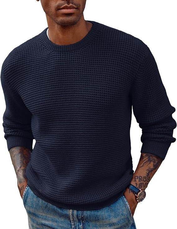 Maglione a Nido d'Ape da Uomo Girocollo — foto 8