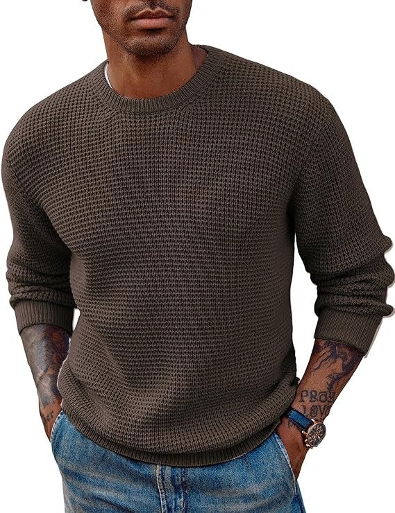 Maglione a Nido d'Ape da Uomo Girocollo — foto 9