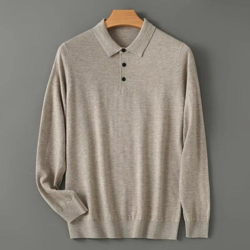 Maglione Polo da Uomo in Lana Merino — foto 12