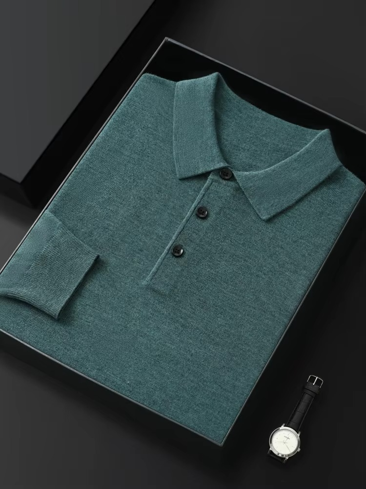 Maglione Polo da Uomo in Lana Merino — foto 7