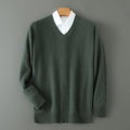 Maglione Scollo a V da Uomo in Misto Cashmere