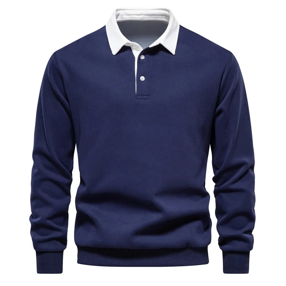 Maglione da Uomo con Collo Polo Manica Lunga
