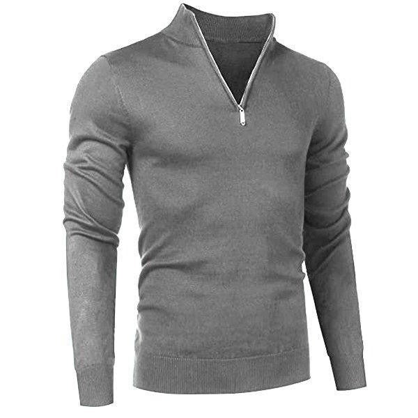 Maglione da Uomo con Collo a Zip Leggero — foto 10