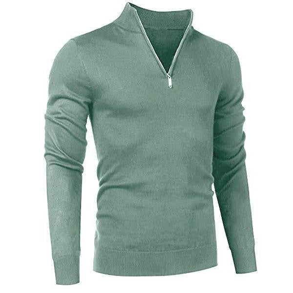 Maglione da Uomo con Collo a Zip Leggero — foto 12