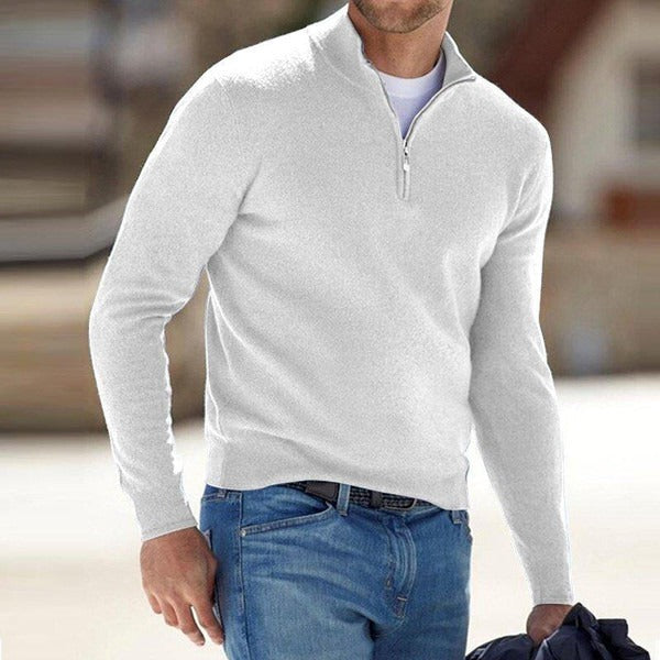 Maglione da Uomo con Collo a Zip Leggero — foto 2