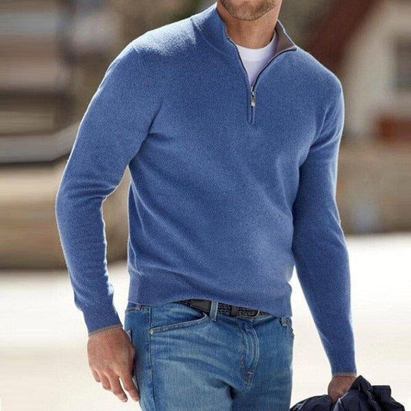 Maglione da Uomo con Collo a Zip Leggero — foto 3
