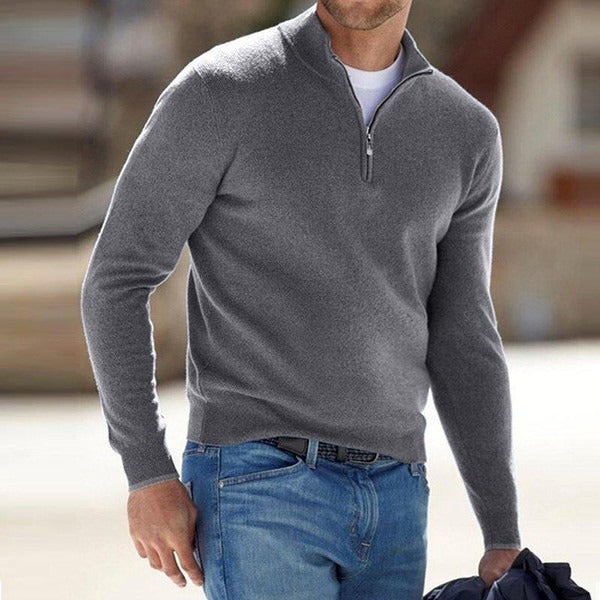 Maglione da Uomo con Collo a Zip Leggero — foto 4
