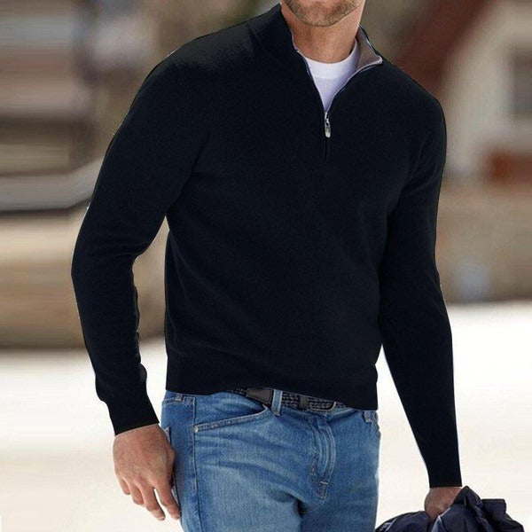 Maglione da Uomo con Collo a Zip Leggero — foto 5