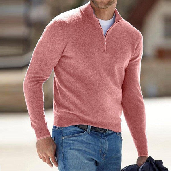 Maglione da Uomo con Collo a Zip Leggero — foto 6