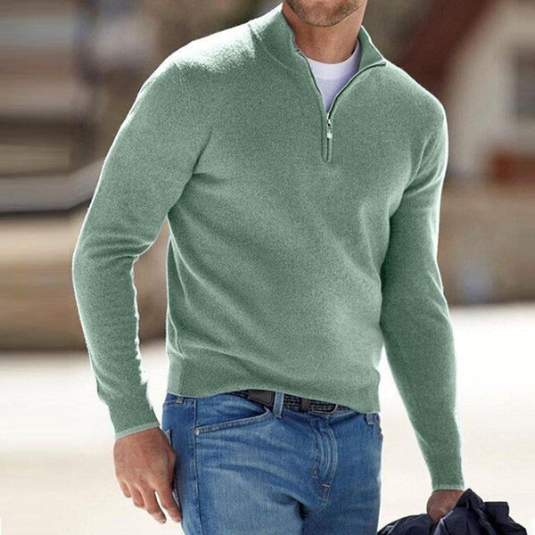 Maglione da Uomo con Collo a Zip Leggero — foto 7